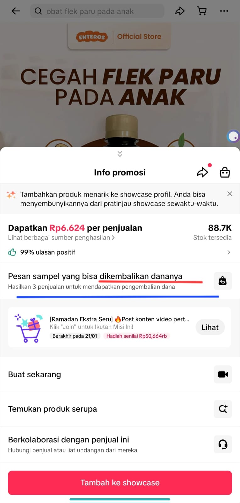 Menu Sampel