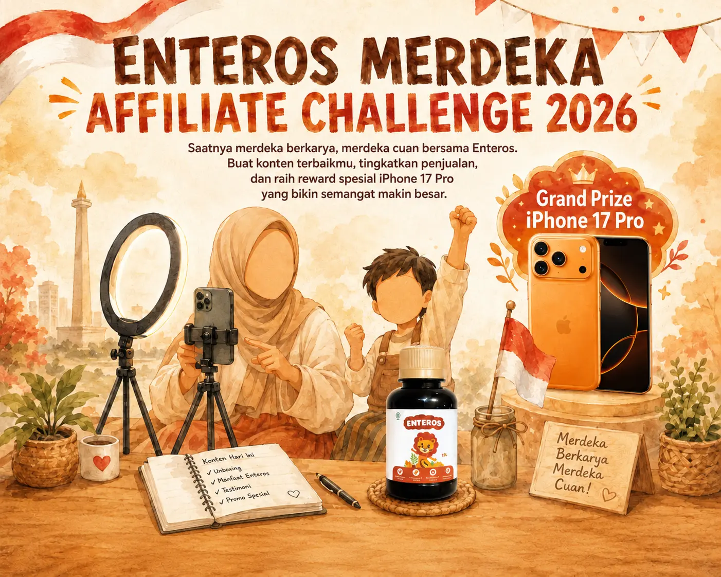 Banner Enteros Merdeka Affiliate Challenge 2026
